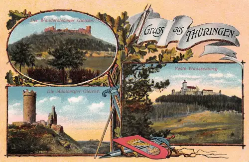 Thüringen Gruß aus Mehrbildkarte ngl 178.495
