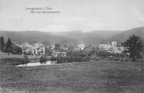 Georgenthal Blick vom Schwimmbachthal gl1922 178.556