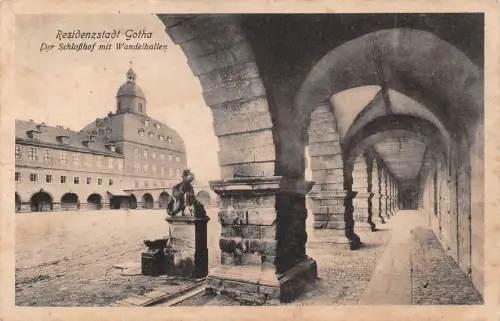 Gotha Schloßhof und Wandelhalle ngl 178.734