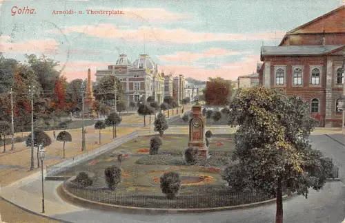Gotha Arnoldi und Theaterplatz gl1907 178.702