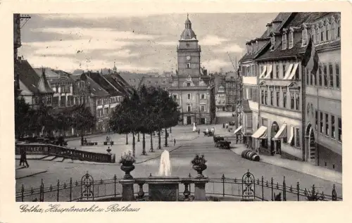Gotha Hauptmarkt mit Rathaus gl1938 178.710