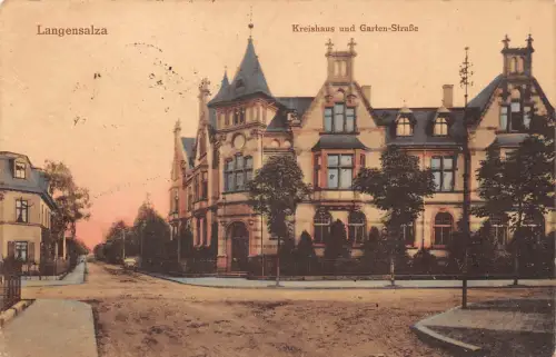 Bad Langensalza Kreishaus und Garten-Straße gl 178.929