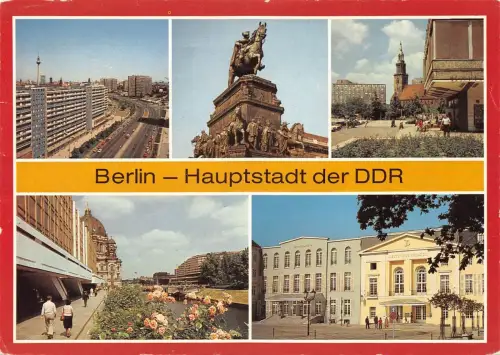 Berlin Mehrbildkarte Hauptstadt der DDR gl1980 178.947