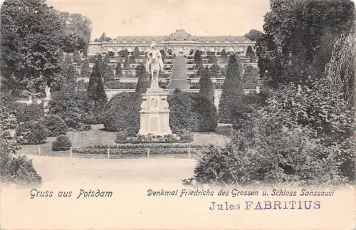 Potsdam - Sanssouci Denkmal Friedrich des Grossen und Schloß ngl 178.979
