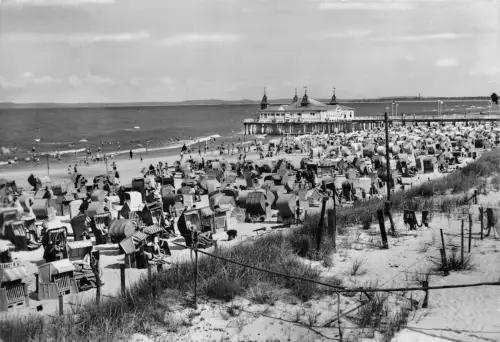 Ahlbeck Strand mit Seebrücke gl1971 179.195