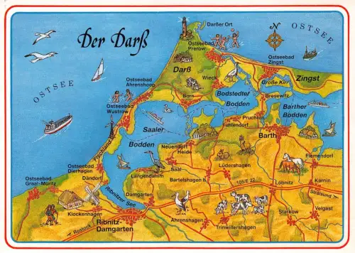 Ostsee Der Darß Landkarte gl1993 179.492