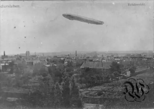 Oschersleben (Bode) Panorama, Zeppelin, Foto, keine AK ngl 179.532