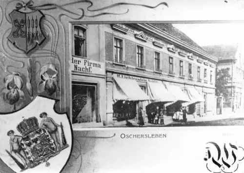 Oschersleben (Bode) Halberstraße, Foto von alter AK ngl 179.533