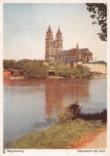 Magdeburg Elbansicht mit Dom ngl 179.521