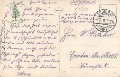 Wernigerode (Harz) Schloss feldpgl1916 179.563