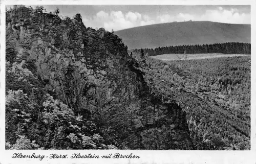 Ilsenburg (Harz) - Ilsenstein mit Brocken gl1936 179.592