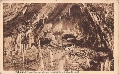 Rübeland Harz Hermannshöhle Haupthöhle mit Bärenkirchhof feldpgl1916 179.642