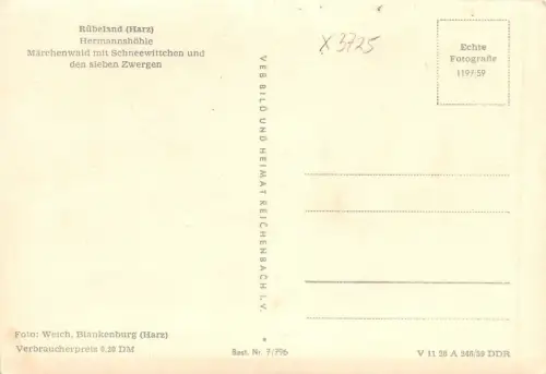 Rübeland Harz Hermannshöhle Märchenwald ngl 179.646