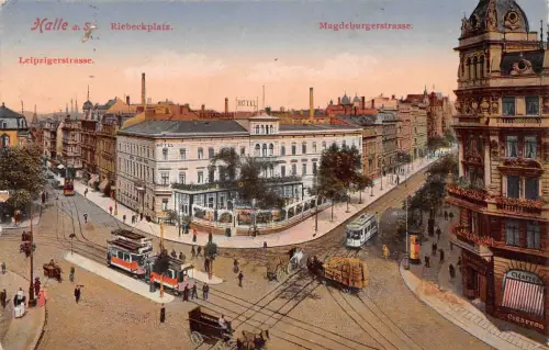 Halle (Saale) Riebeckplatz, Magdeburgerstraße gl1925 179.648