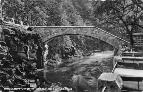 Thale (Harz) Jungfernbrücke mit Hotel gl1959 179.708