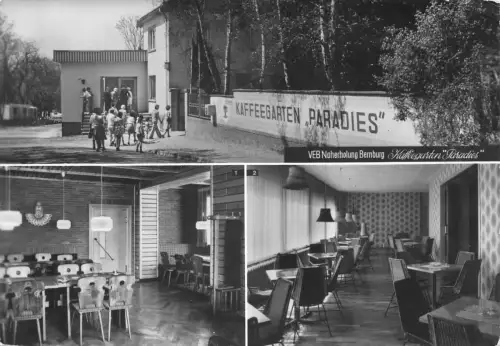 Bernburg Kaffeegarten "Paradies" Mehrbildkarte gl1984 179.718