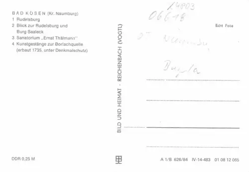 Bad Kösen Mehrbildkarte ngl 179.807