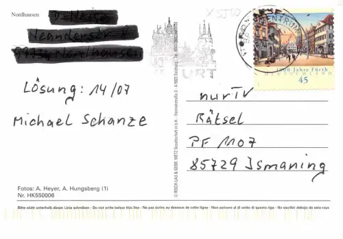 Nordhausen Mehrbildkarte gl2007 179.871