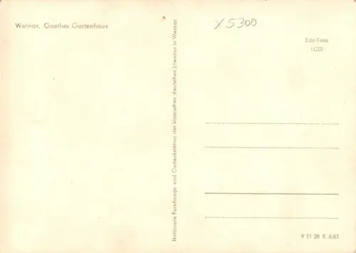 Weimar Goethes Gartenhaus ngl 179.847