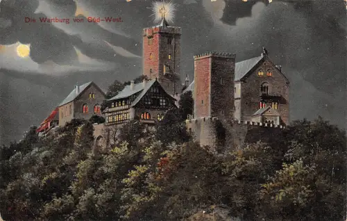 Eisennach Die Wartburg bei Nacht ngl 179.952