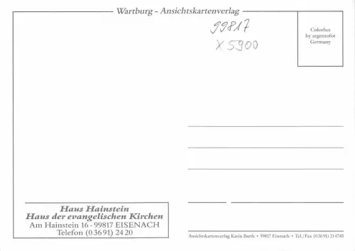 Eisennach Haus Hainstein Mehrbildkarte ngl 179.936