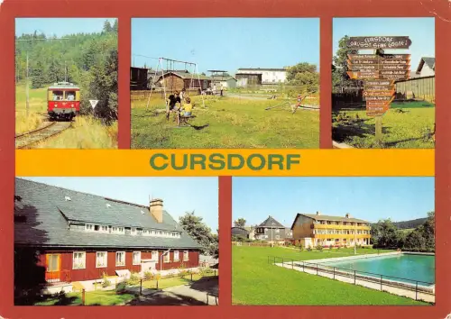 Cursdorf, Kr.Neuhaus am Rennweg, Thür.Wald, Mehrbildkarte gl1982 180.329
