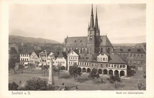Saalfeld (Saale) Markt mit Johanniskirche ngl 180.409