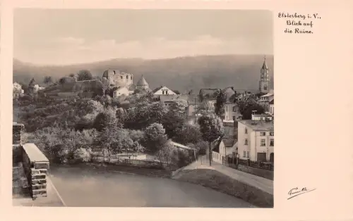 Elsterberg Blick auf die Ruine ngl 180.404