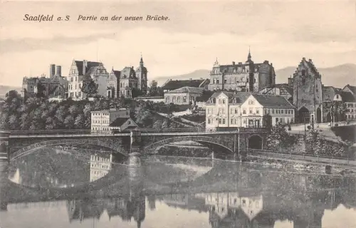 Saalfeld (Saale) Partie bei der neuen Brücke ngl 180.415