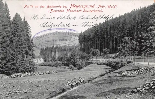 Meyersgrund/Thür. Partie an der Bahnlinie gl1919 180.435