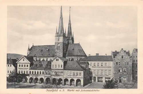 Saalfeld (Saale) Markt mit Johanniskirche ngl 180.462