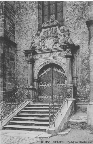 Rudolstadt Portal der Stadtkirche ngl 180.491