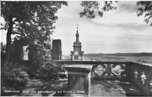 Rudolstadt Blick vom Schloßgarten ngl 180.493