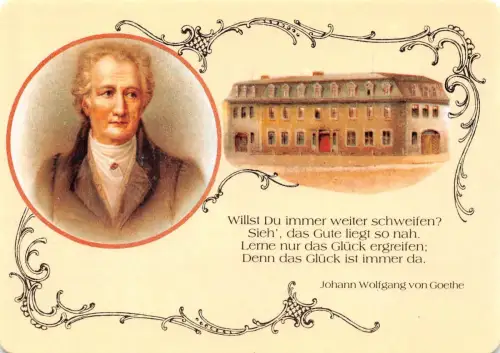 Weimar Goethekopf mit Goethehaus ngl 180.608