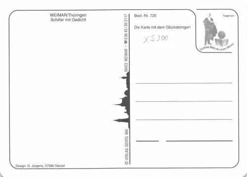 Weimar Schiller mit Gedicht ngl 180.611