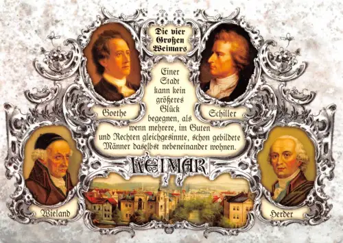 Weimar Spruch von Goethe mit den vier Klassikern ngl 180.610