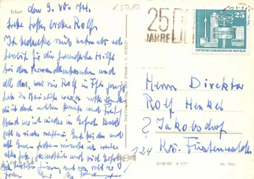 Erfurt Mehrbildkarte gl1974 180.607