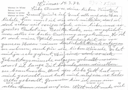 Weimar im Winter Mehrbildkarte ngl 180.631