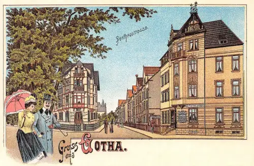 Gotha Perthesstraße Reproduktion ! ngl 180.635