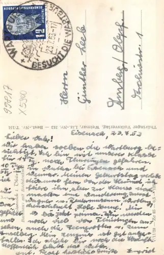 Eisenach Bachhaus mit Bachdenkmal gl1953 180.680