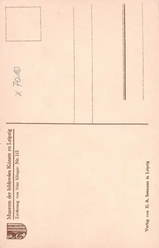 Leipzig Museum der bildenden Künste, Zeichnung von Max Klinger ngl 180.690
