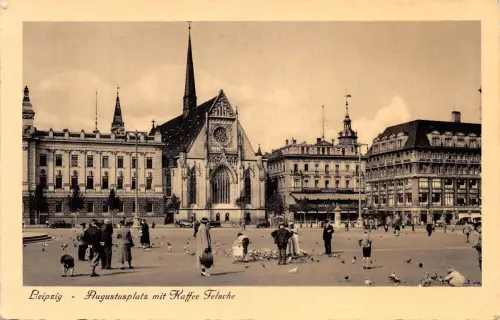 Leipzig Augustusplatz mit Kaffee Telsche ngl 180.685