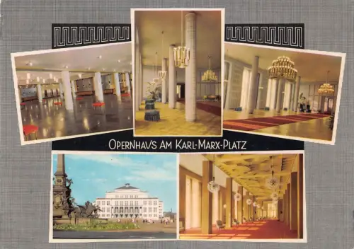 Leipzig Opernhaus Mehrbildkarte ngl 180.750