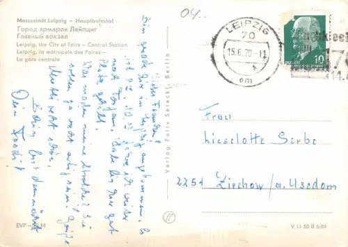 Leipzig Hauptbahnhof Mehrbildkarte gl1970 180.751