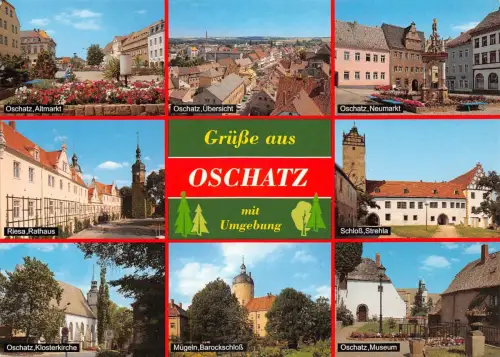 Oschatz Mehrbildkarte Teilansichten ngl 180.772