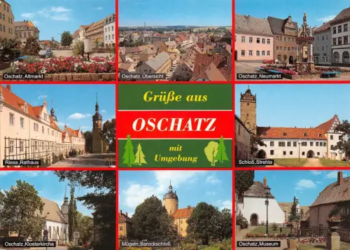 Oschatz Mehrbildkarte Teilansichten ngl 180.771