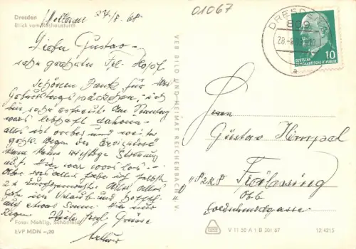 Dresden Blick vom Rathausturm gl1968 180.900