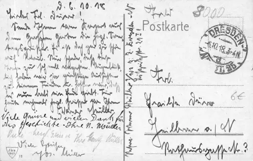 Dresden Hofkirche Hofoper und Landungsplatz feldpgl1918 180.853