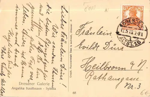 Dresden Dresdner Galerie Angelika Kauffmann Sybilla gl1918 180.858