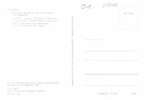 Dresden Blick über Neumarkt und Frauenkirche ngl 180.893